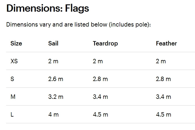 1 STANDARD PROMOTIONAL FLAG