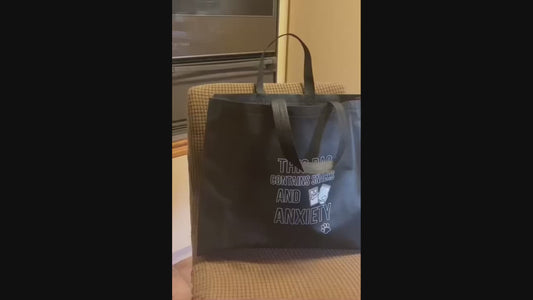 Funny Tote Bag - This Bag Contains Snacks and Anxiety